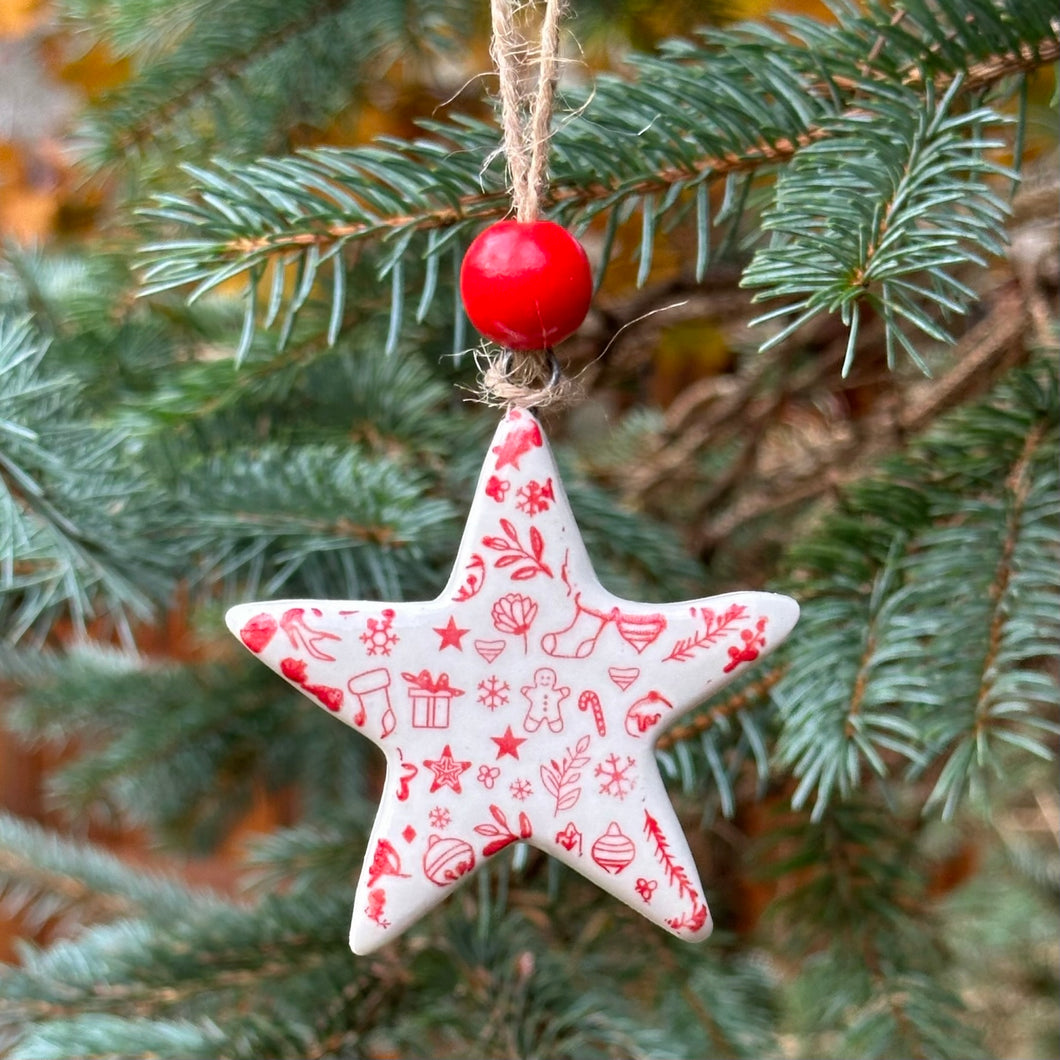 Christmas Ornament - Star ( Holiday themed)