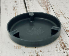Load image into Gallery viewer, Ashtray with Marijuana Leaf Matte Black
