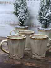 Load image into Gallery viewer, Mug - Coffee Beans - brown beans on white
